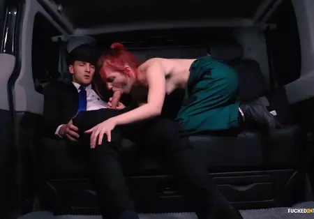 The Taxi Driver Fucked An Available Redhead In A Wet Crack