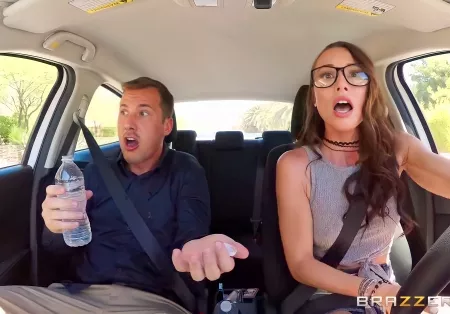 A Slut In Stockings Decided To Take A Driving Test With The Help Of A Fuck